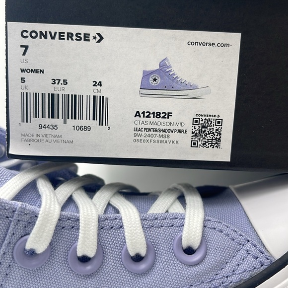 Converse WMNS A12182F
CTAS MADISON MID LILAC PEWTER/SHADOW PURPLE Sneakers - Picture 16 of 16